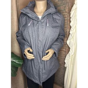 ZeroXPosur Double Zipper Coat With Purple Accent Size Large